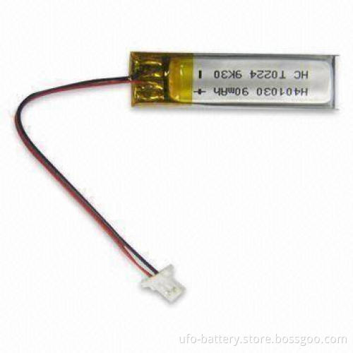 3.7V Rechargeable Li-Pol Battery with 4.20 ± 0.025V Charging Voltage and 90mAh Typical Capacity
